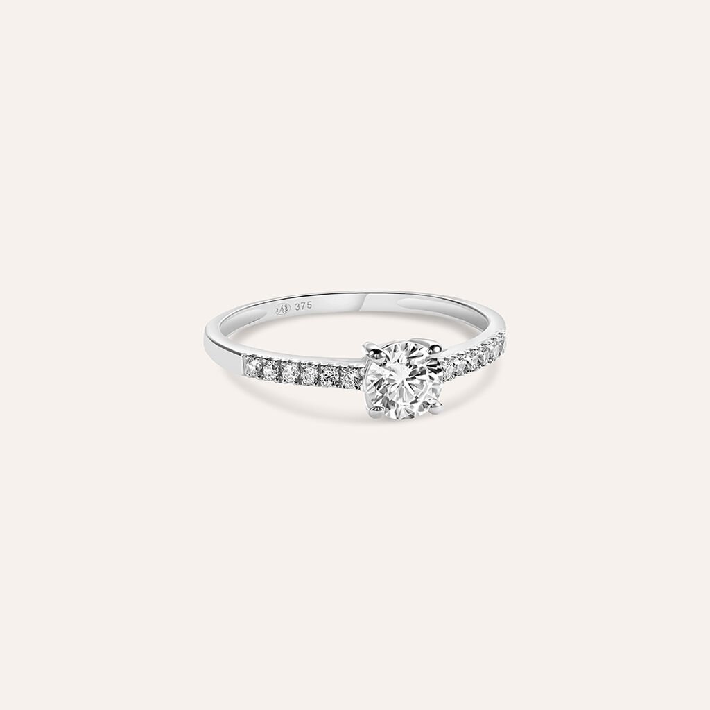 Anello Solitario Claire Oro Bianco Cubic Zirconia - Anelli con Pietre Donna | Stroili