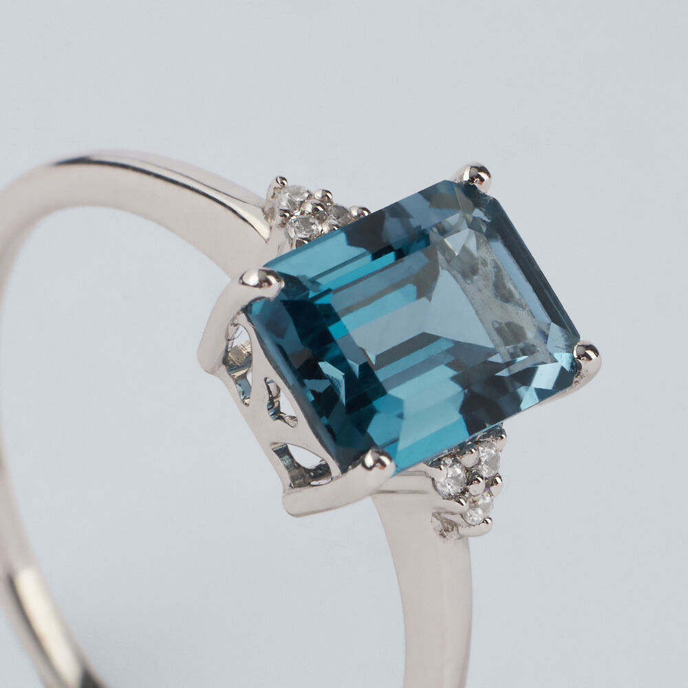 Anello Solitario Amelie Oro Bianco Topazio Cubic Zirconia 1429514 Stroili
