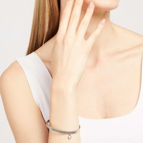 Bangle Lady Message Acciaio Cristallo - Bracciali Rigidi Donna | Stroili