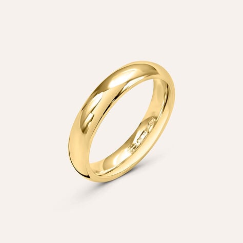 Fede Comoda 4 mm Oro Giallo - Anelli con Incisione Unisex | Stroili