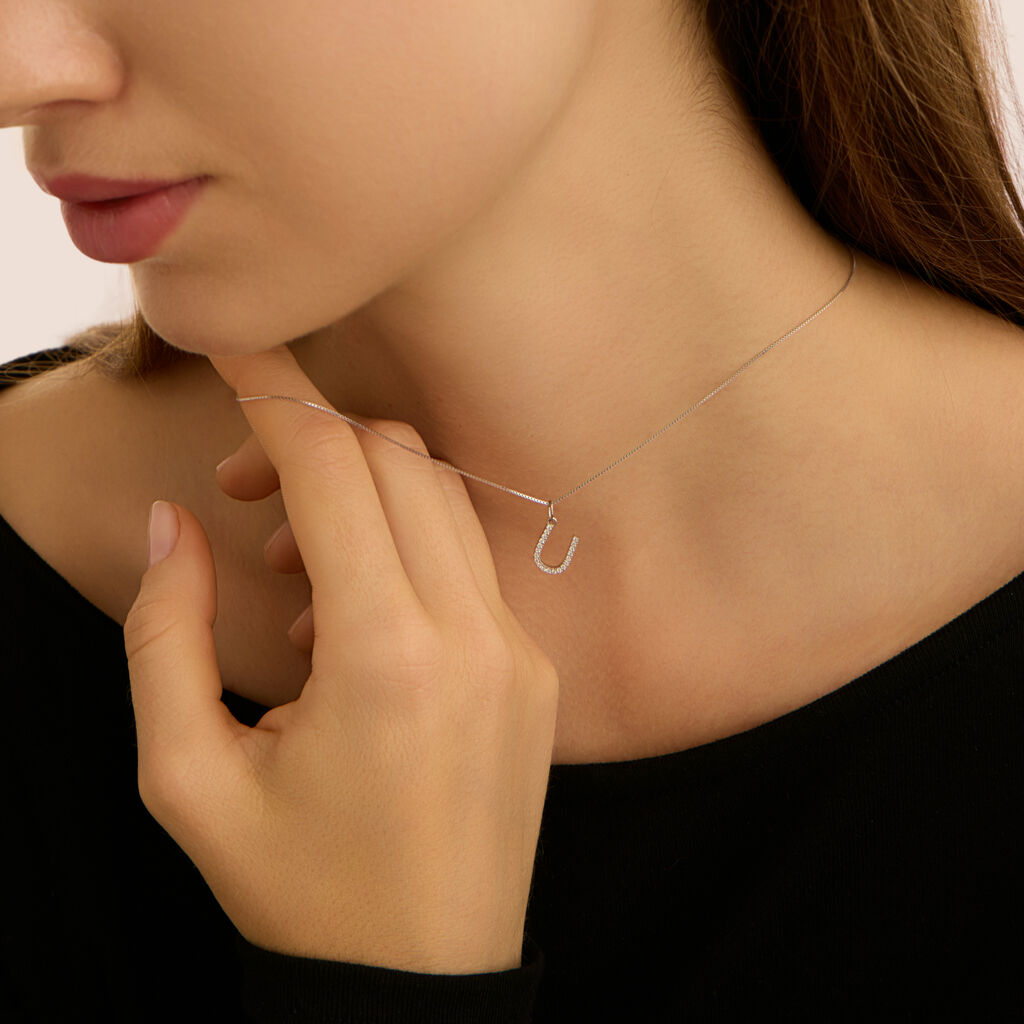 Pendente Poème Oro Bianco Cubic Zirconia