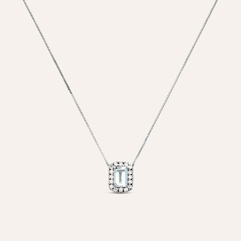 Collana Acquamarina Oro Bianco Acquamarina Diamante - Collane Donna | Stroili