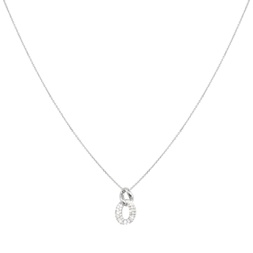Girocollo in argento rodiato e zirconi - Collane Donna | Stroili