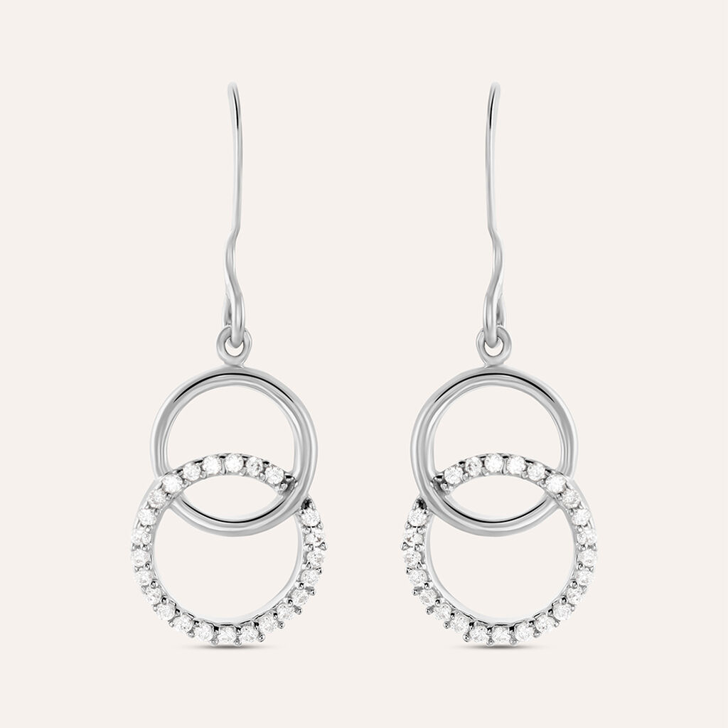 Orecchini Pendenti Silver Shine Argento Rodiato Cubic Zirconia