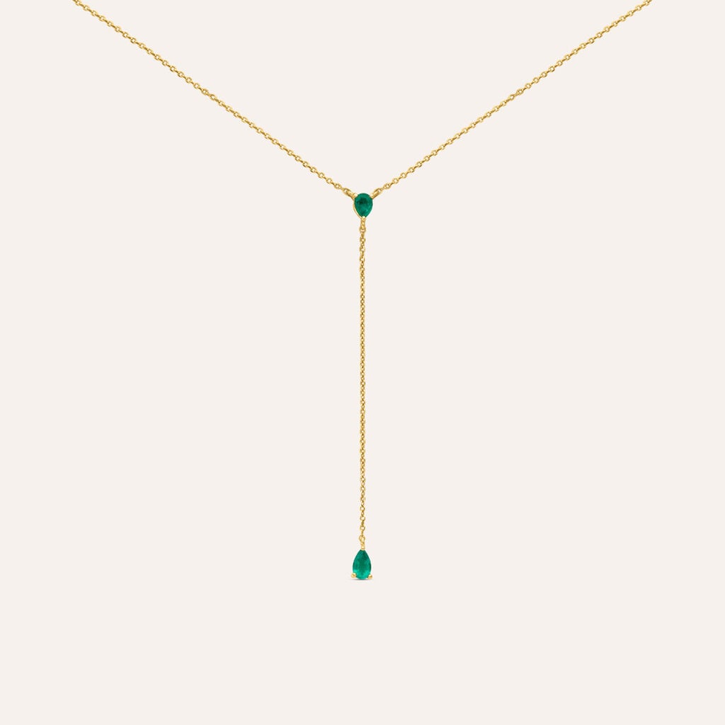 Collana Charlotte Oro Giallo Smeraldo