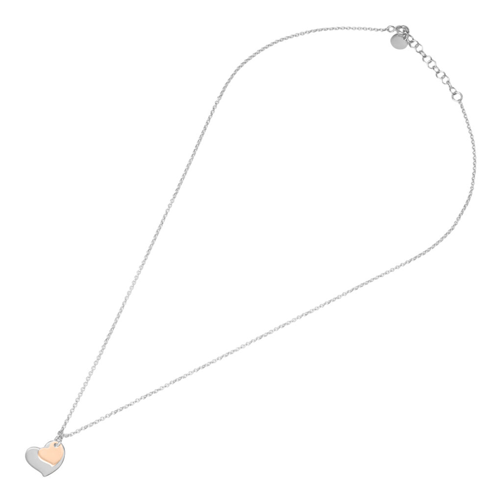 Collana Silver Collection Argento Bicolore Bianco / Rosa