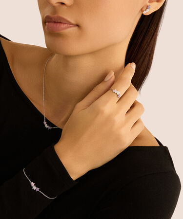 Orecchini Lobo Silver Shine Argento Rodiato Cubic Zirconia