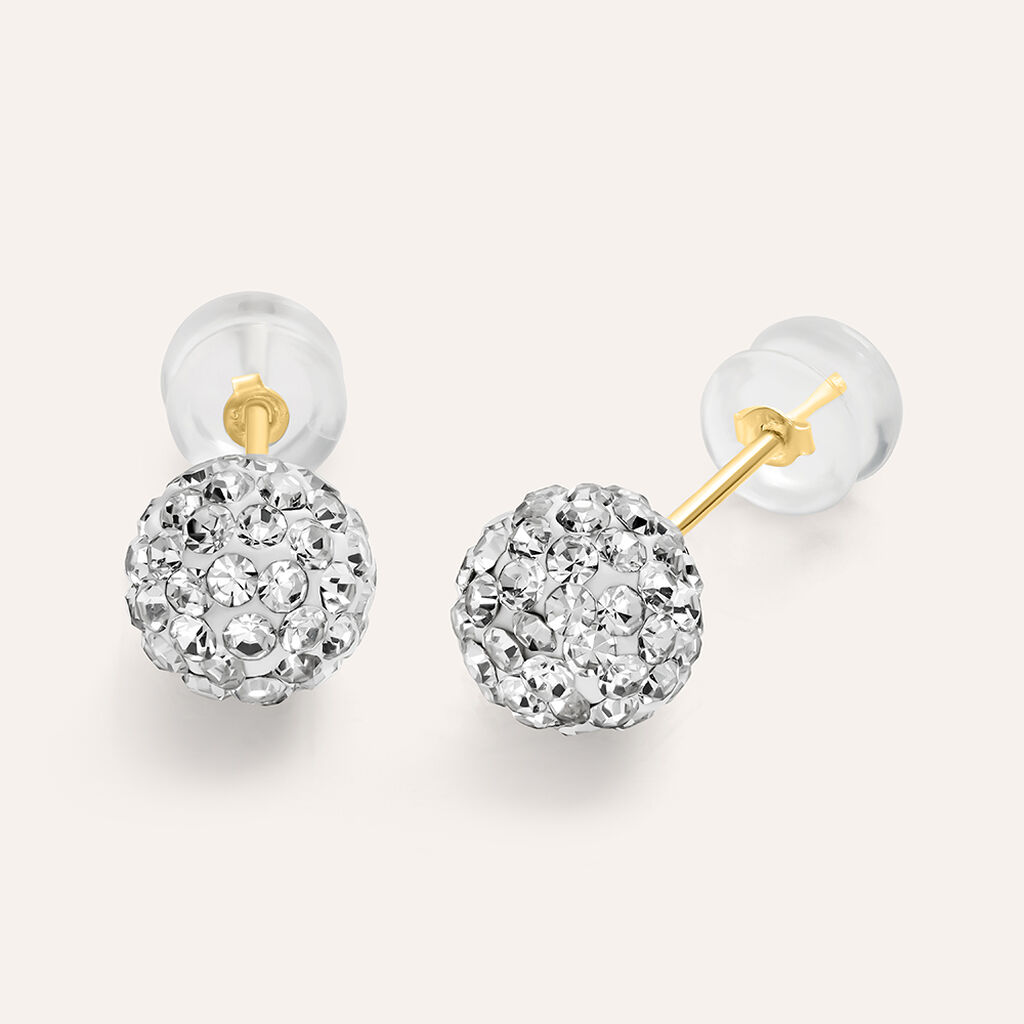 Orecchini Lobo Christelle Oro Giallo Cristallo