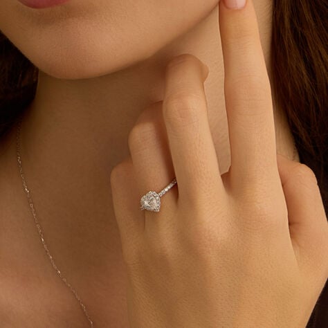 Anello Solitario Claire Oro Bianco Cubic Zirconia - Anelli con Pietre Donna | Stroili