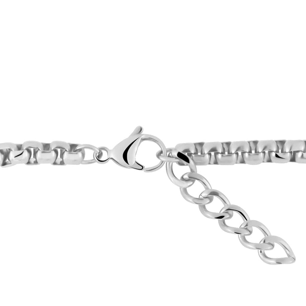 Bracciale Man Code Acciaio Bicolore Bianco / Nero - Bracciali Uomo | Stroili