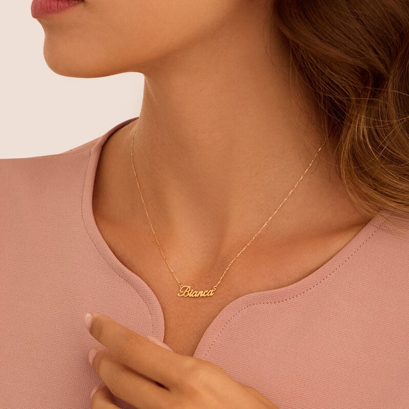 Collana Bianca Gold Names Oro Giallo - Collane Unisex | Stroili