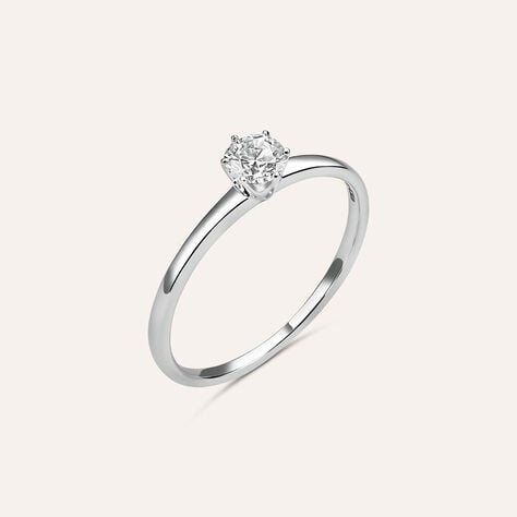 Anello Solitario Diamade Oro Bianco Diamante Lab-Grown - Anelli con Pietre Donna | Stroili
