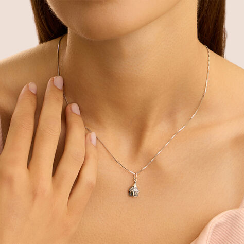 Pendente Saluti&Baci Trullo Love Beats Argento Rodiato Cubic Zirconia - Ciondoli Donna | Stroili
