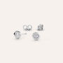 Orecchini Lobo Punto Luce Desideria Argento Nobile Rodiato Cubic Zirconia
