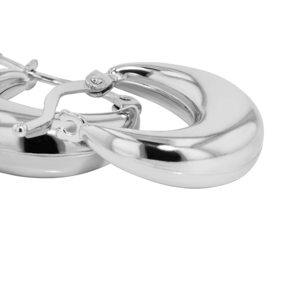 Orecchini A Cerchio Silver Collection Argento Rodiato - Orecchini a Cerchio Donna | Stroili