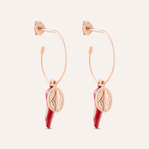 Orecchini A Cerchio Rosario Silver Soul Argento Rosa - Orecchini a Cerchio Donna | Stroili