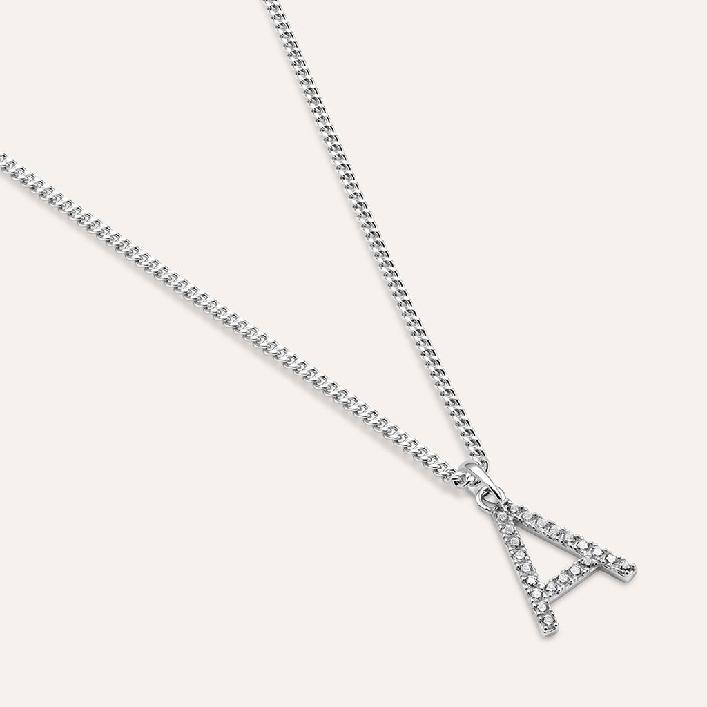 Pendente Poème Oro Bianco Cubic Zirconia - Ciondoli Donna | Stroili
