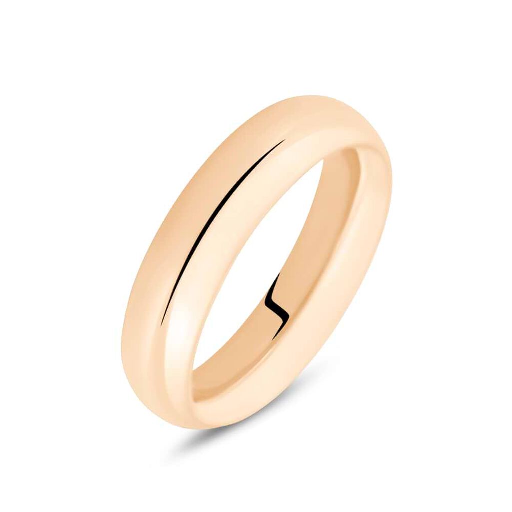 Fede Comoda Leggera 5 mm Oro Rosa