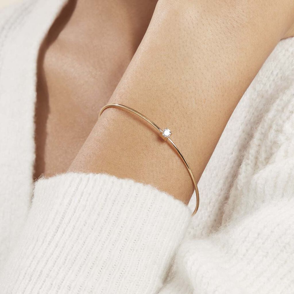 Bangle Golden Dream Placcato Oro Giallo Cubic Zirconia