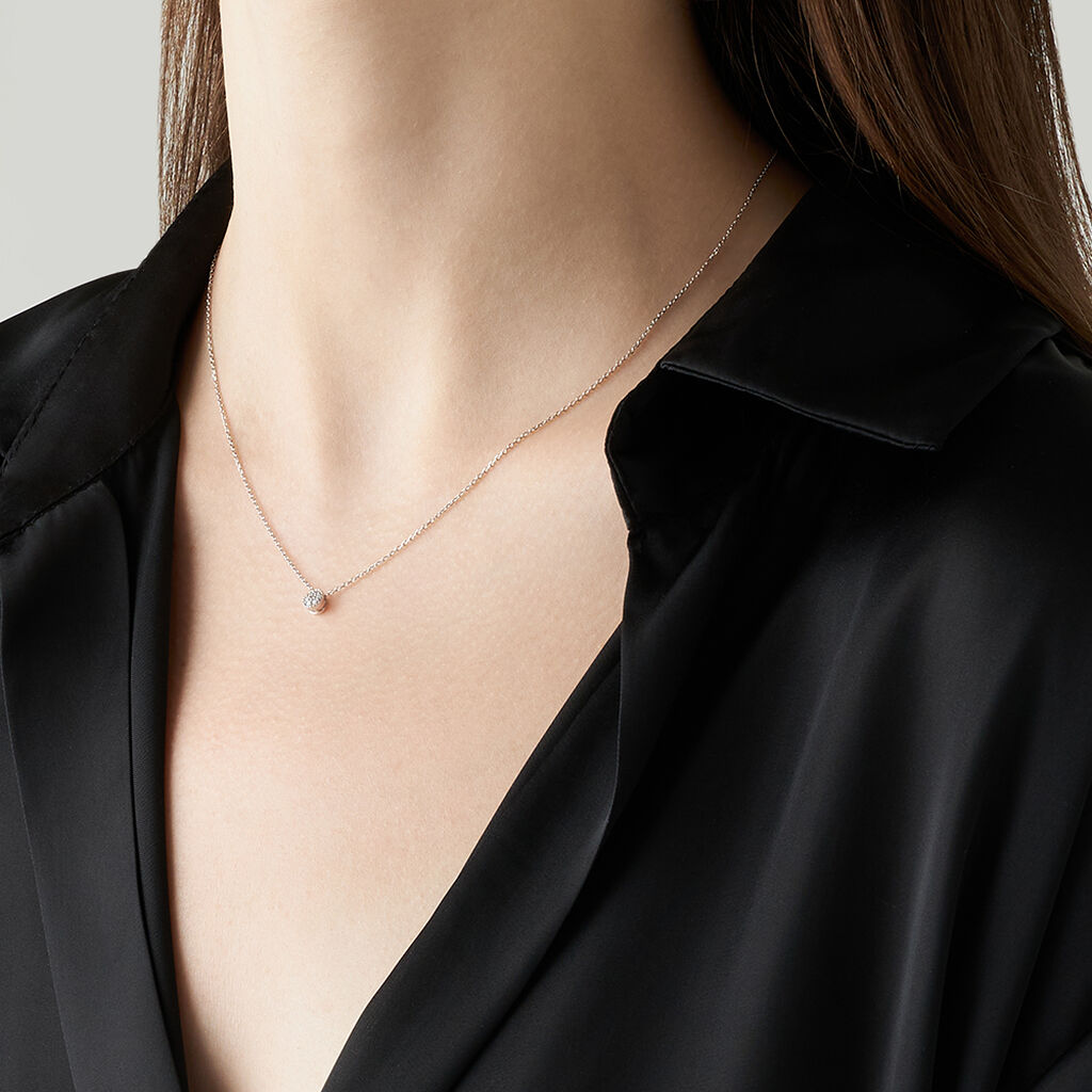 Collana Sophia Oro Bianco Diamante - Collane Donna | Stroili