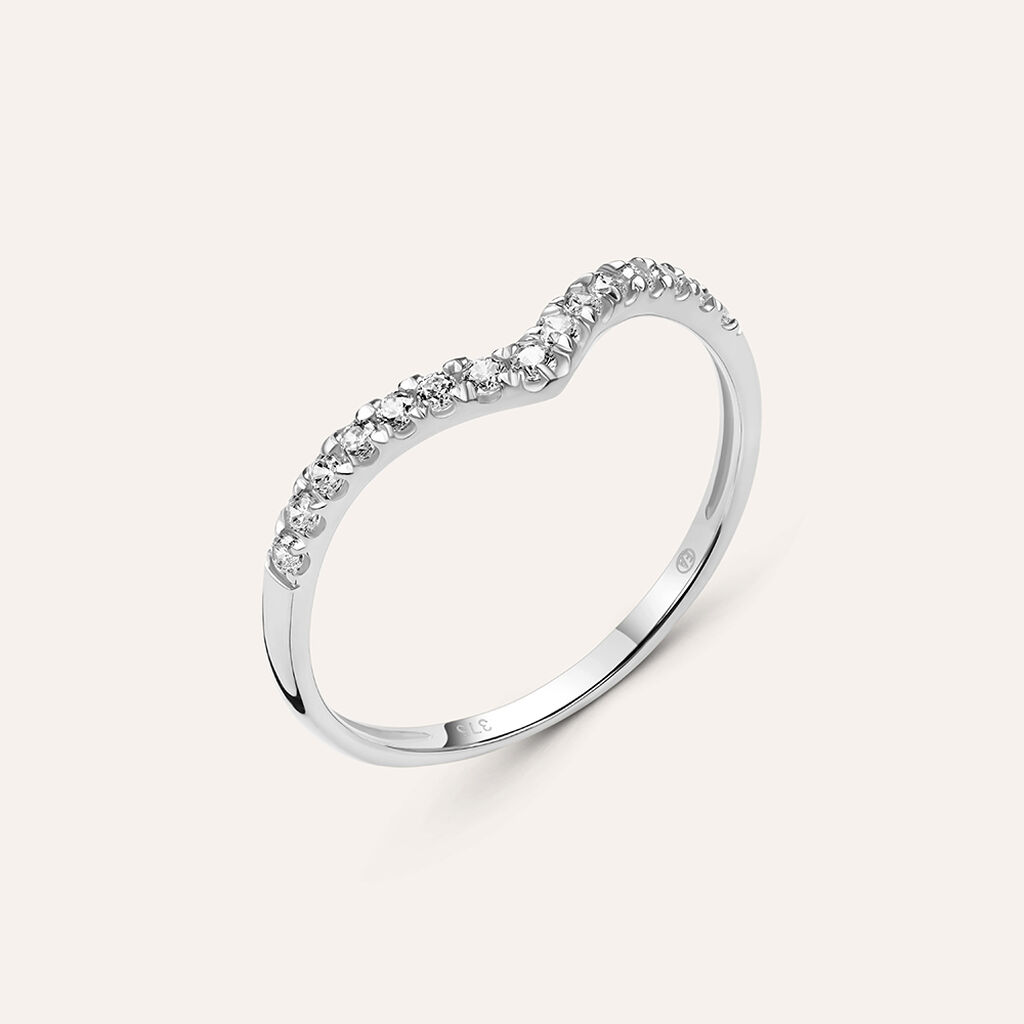 Anello Fantasia Claire Oro Bianco Cubic Zirconia - Anelli con Pietre Donna | Stroili