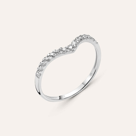 Anello Fantasia Claire Oro Bianco Cubic Zirconia - Anelli con Pietre Donna | Stroili