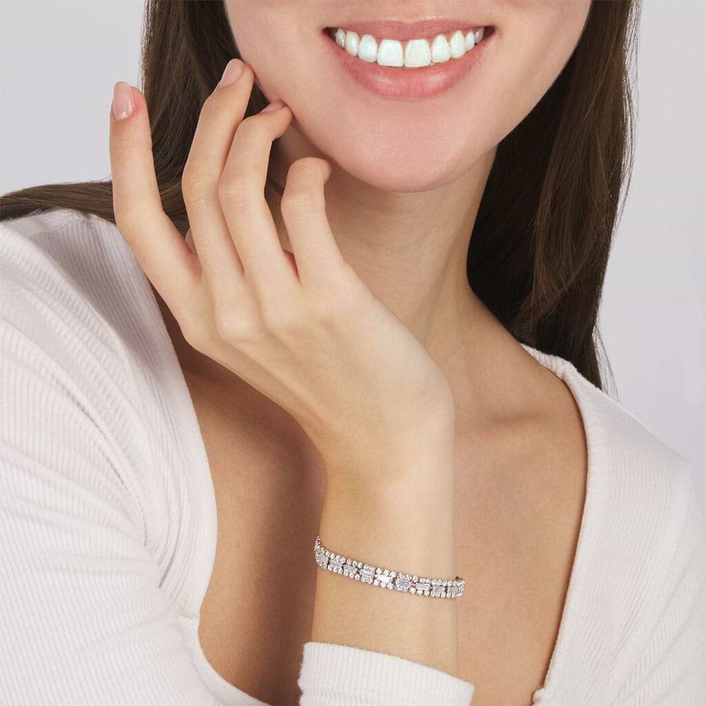 Bracciale Tennis Romantic Shine Metallo Cristallo