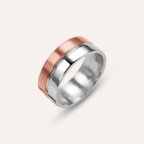 Anello Fascia Man Code Acciaio Bicolore - Anelli Moderni Uomo | Stroili