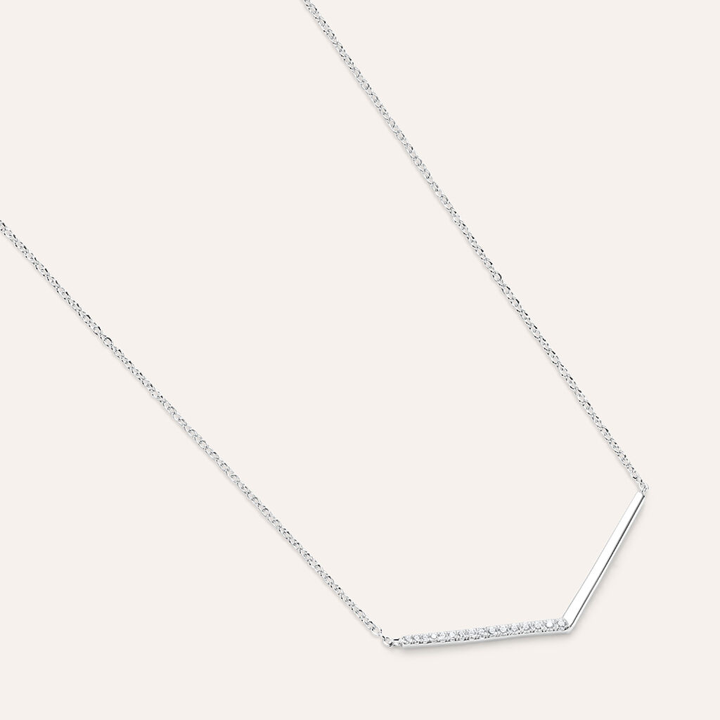 Collana Silver Elegance Argento Rodiato Cubic Zirconia