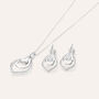Orecchini Pendenti Silver Elegance Argento Rodiato Cubic Zirconia
