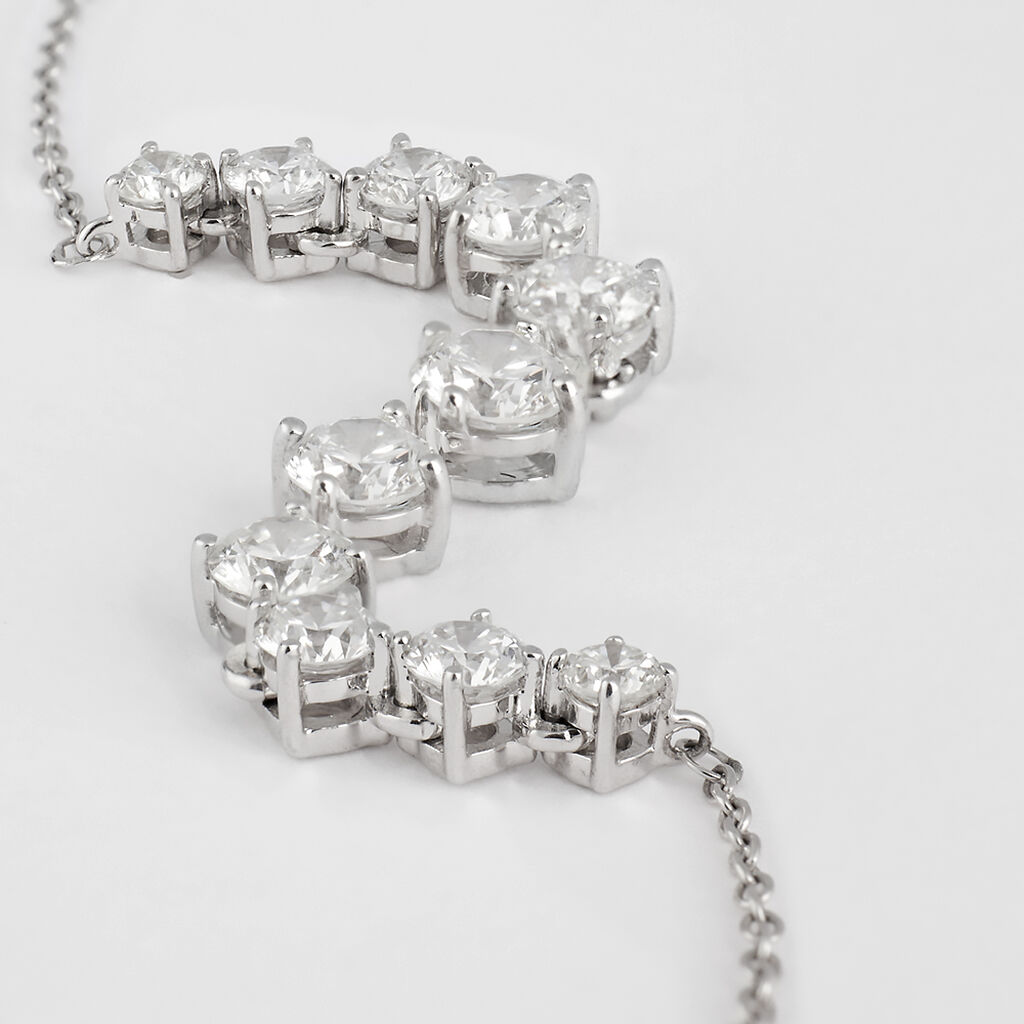 Collana Diamade Oro Bianco Diamante Lab-Grown