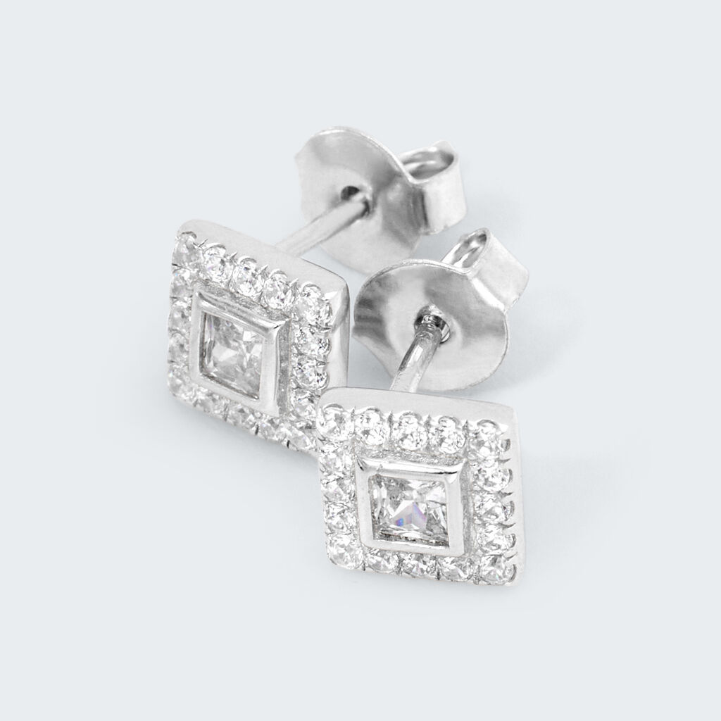 Orecchini Lobo Punto Luce Silver Elegance Argento Rodiato Cubic Zirconia - Orecchini a Lobo Donna | Stroili