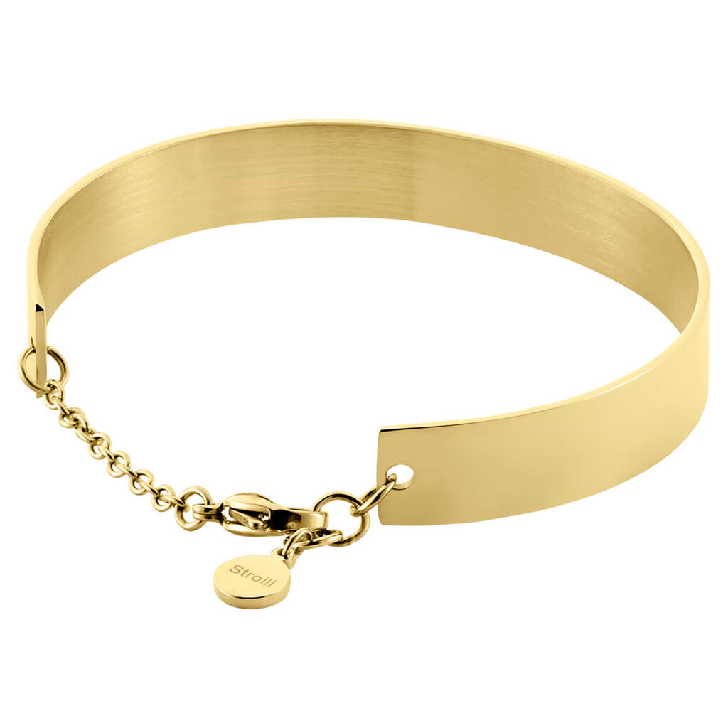 Bangle Lady Message Acciaio Dorato Philosophy e Cristalli - Bracciali Donna | Stroili