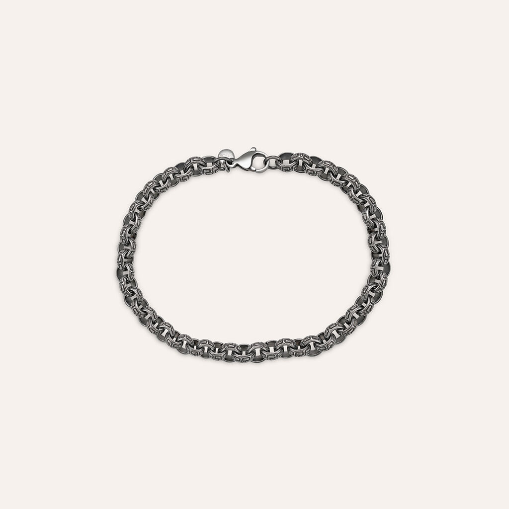 Bracciale Catena Man Code Acciaio Nero - Bracciali Uomo | Stroili