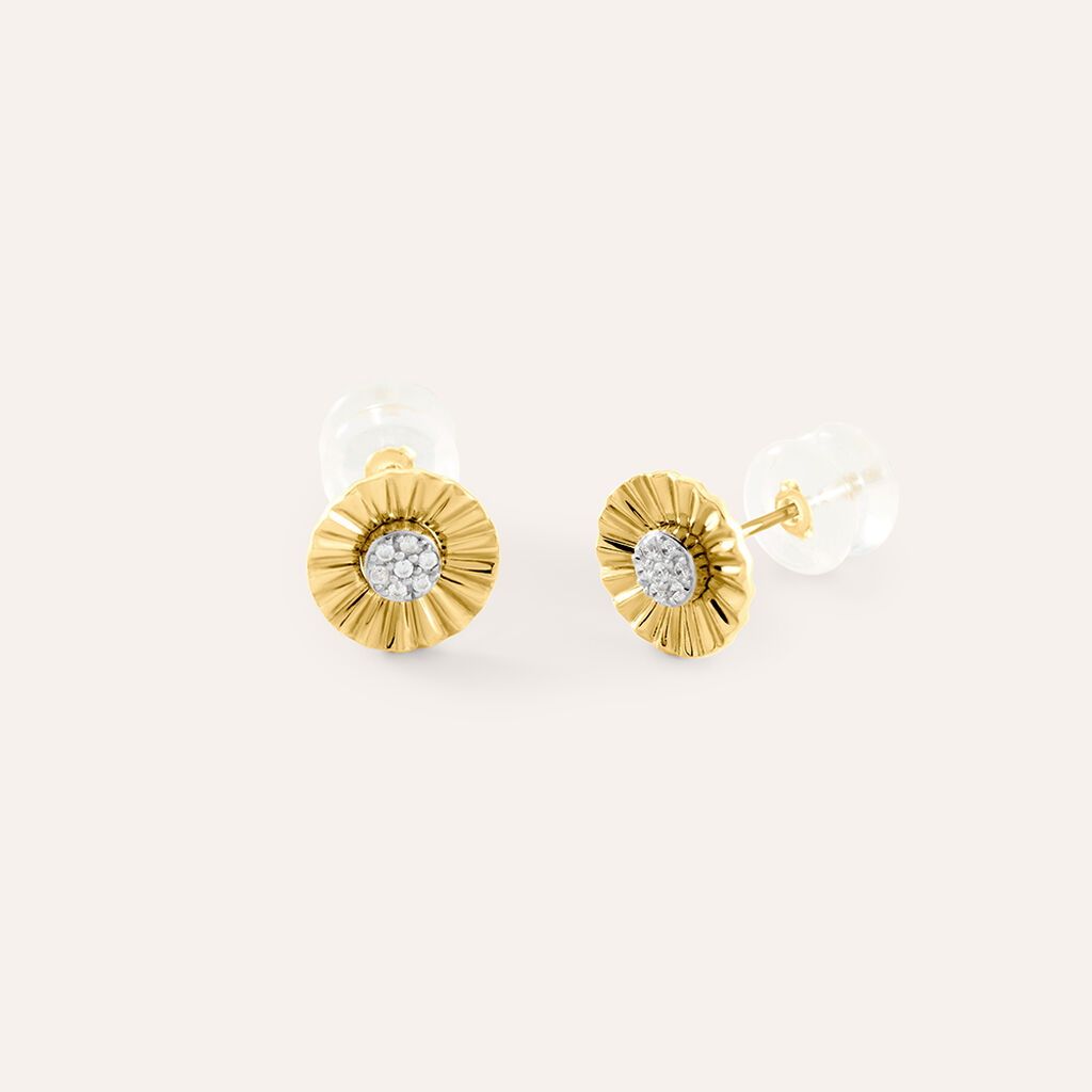 Orecchini Lobo Claire Oro Giallo Cubic Zirconia