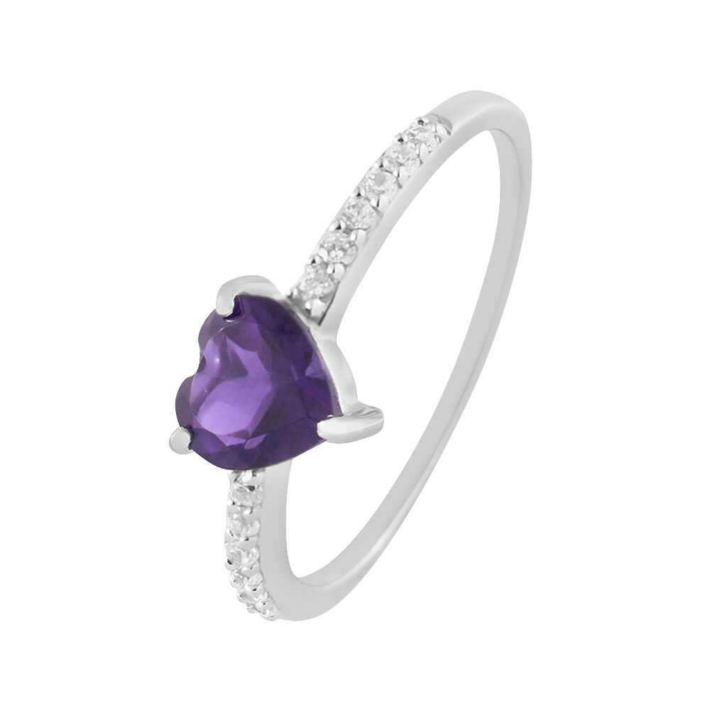 Anello con pietra sale ametista