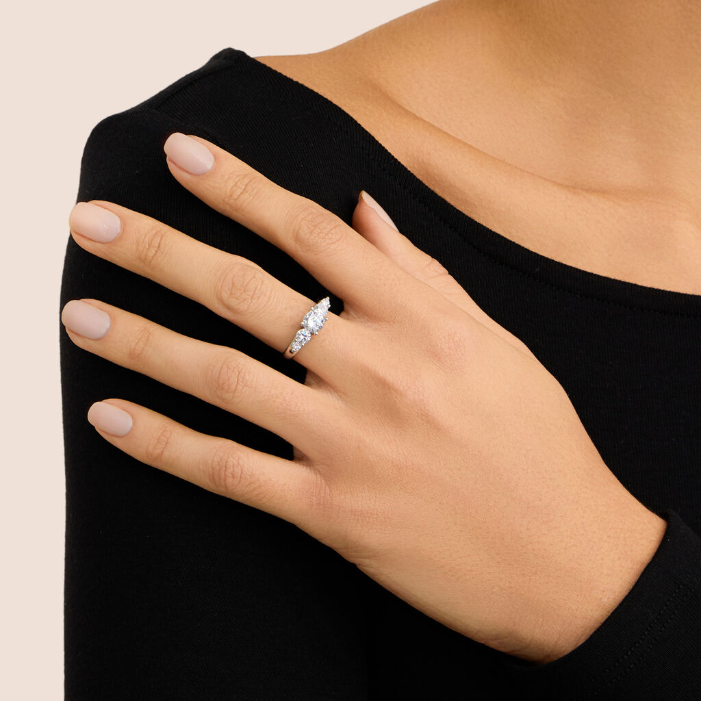 Anello Riviere Silver Elegance Argento Rodiato Cubic Zirconia - Anelli Riviere Donna | Stroili
