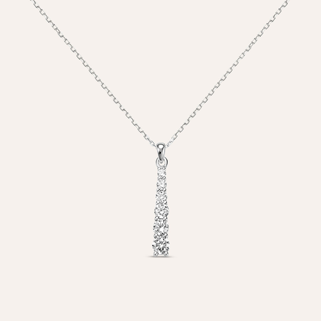 Collana Claire Oro Bianco Cubic Zirconia