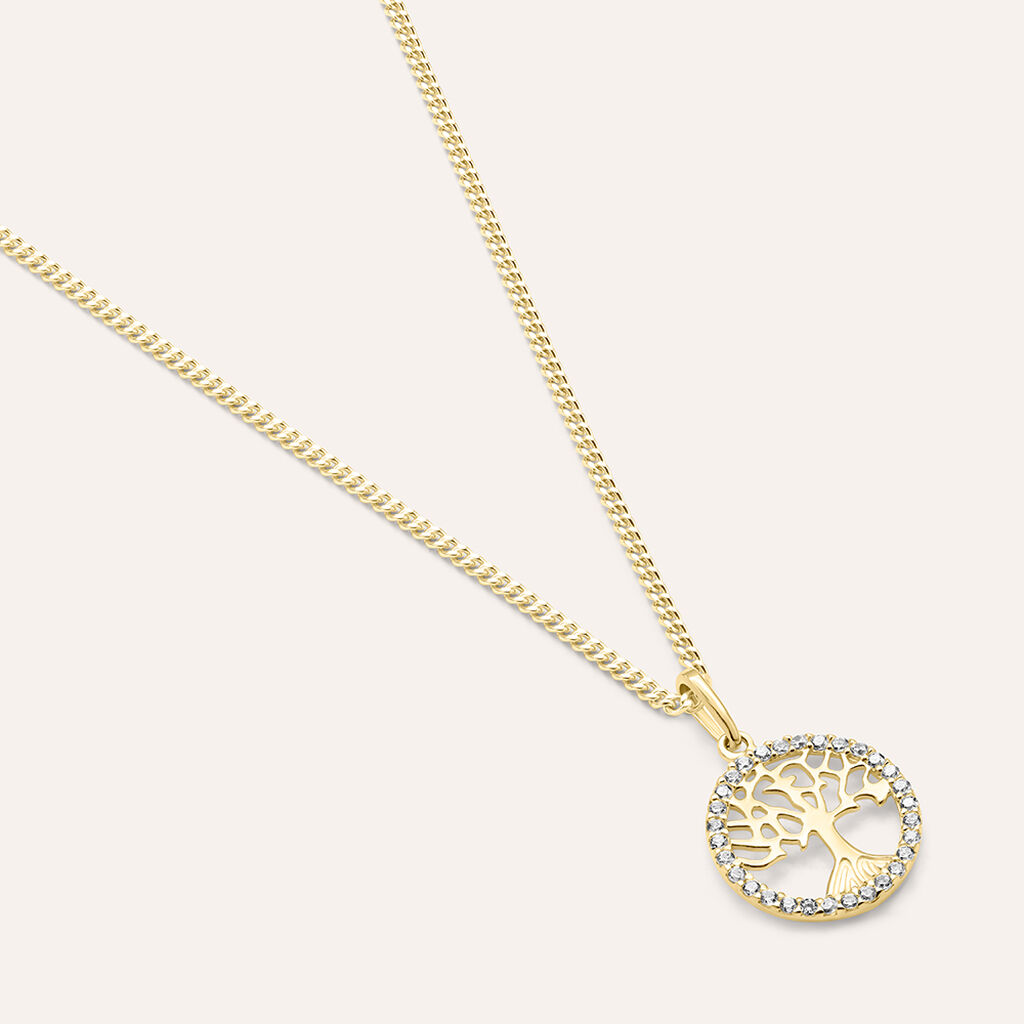 Pendente Po&egrave;me Oro Giallo Cubic Zirconia