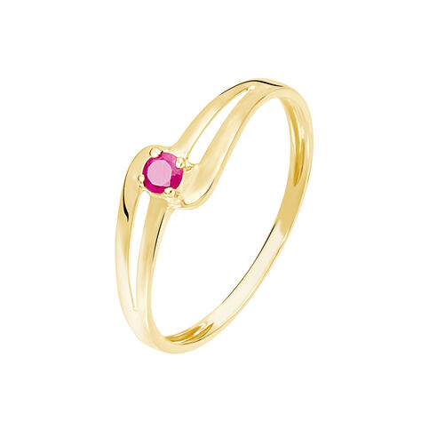 Anello Solitario Charlotte Oro Giallo Rubino - Anelli con Pietre Donna | Stroili