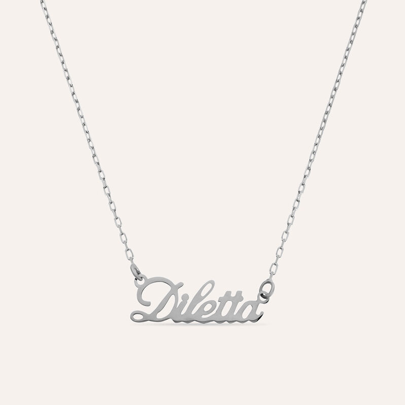 Collana Diletta Gold Names Oro Bianco - Collane Unisex | Stroili