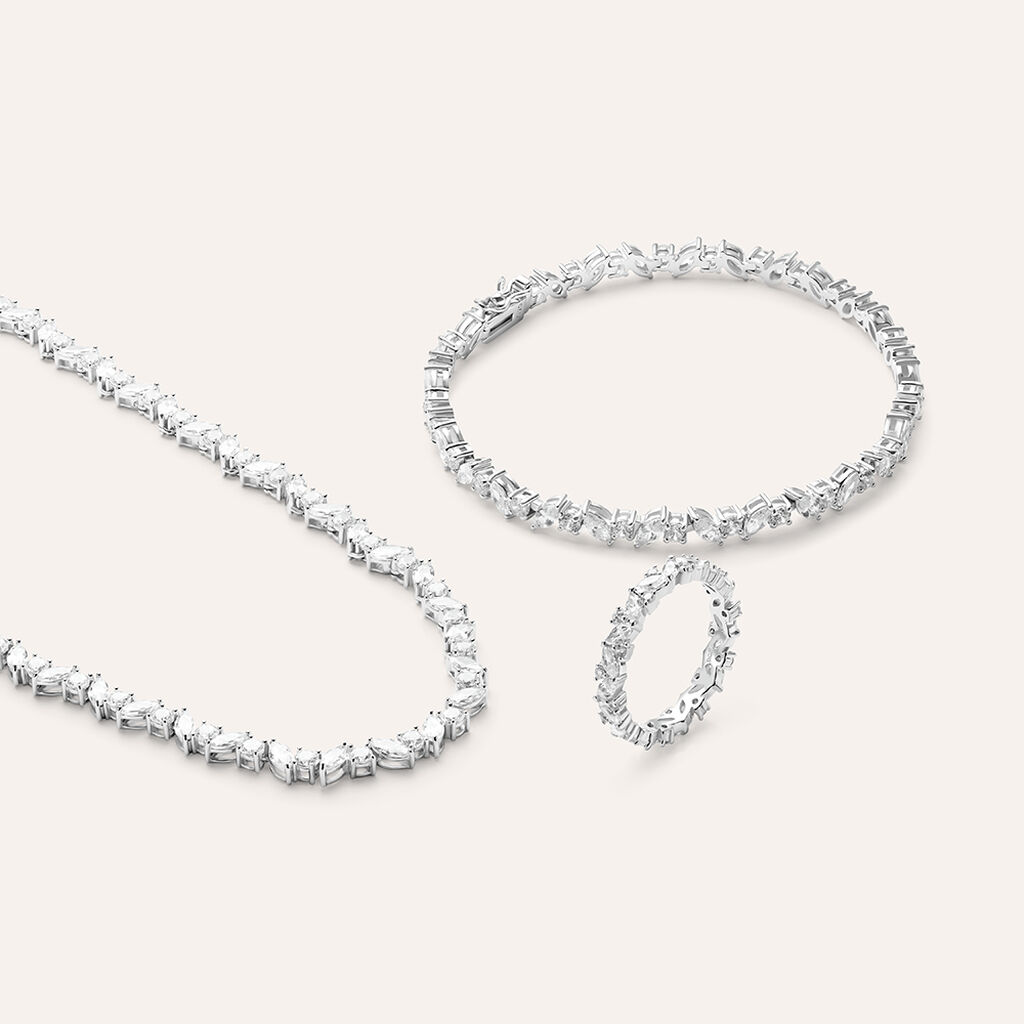 Anello Eternity Silver Elegance Argento Rodiato Cubic Zirconia