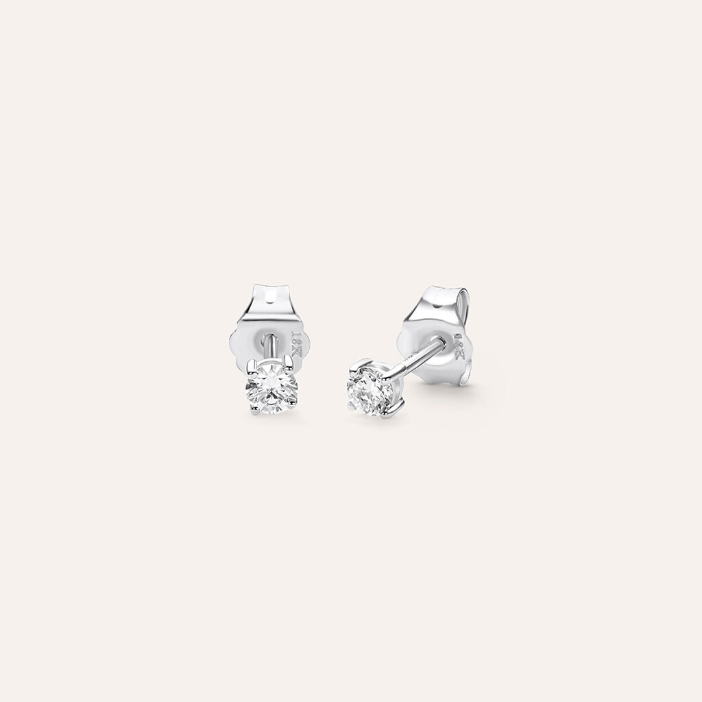 Orecchini Lobo Punto Luce Firmamenti Oro Bianco Diamante - Orecchini a Lobo Donna | Stroili