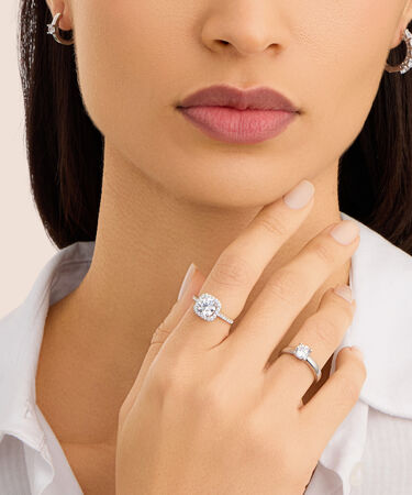 Anello Solitario Silver Elegance Argento Rodiato Cubic Zirconia