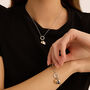 Collana Sunrise Acciaio Bicolore Bianco / Rosa Cristallo