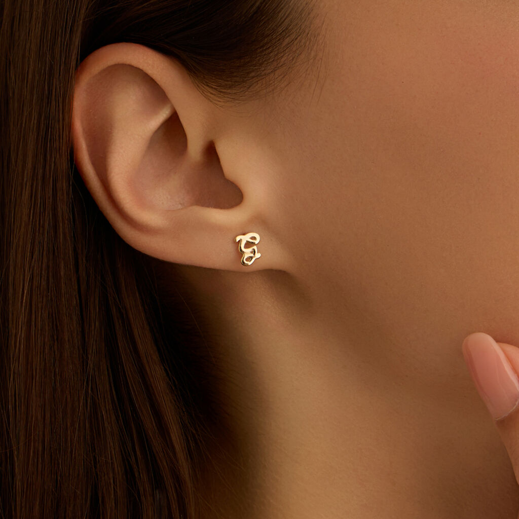 Mono Orecchino Lobo Bon Ton Oro Giallo