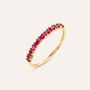 Anello Riviere Charlotte Oro Giallo Rubino