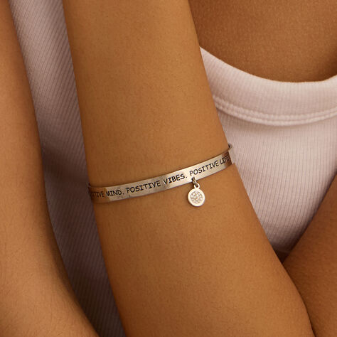 Bangle Sunrise Acciaio Cristallo - Bracciali Rigidi Donna | Stroili
