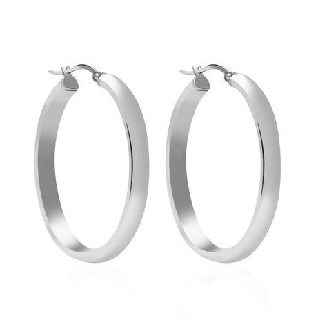 Orecchini a cerchio in acciaio - Orecchini a Cerchio Donna | Stroili
