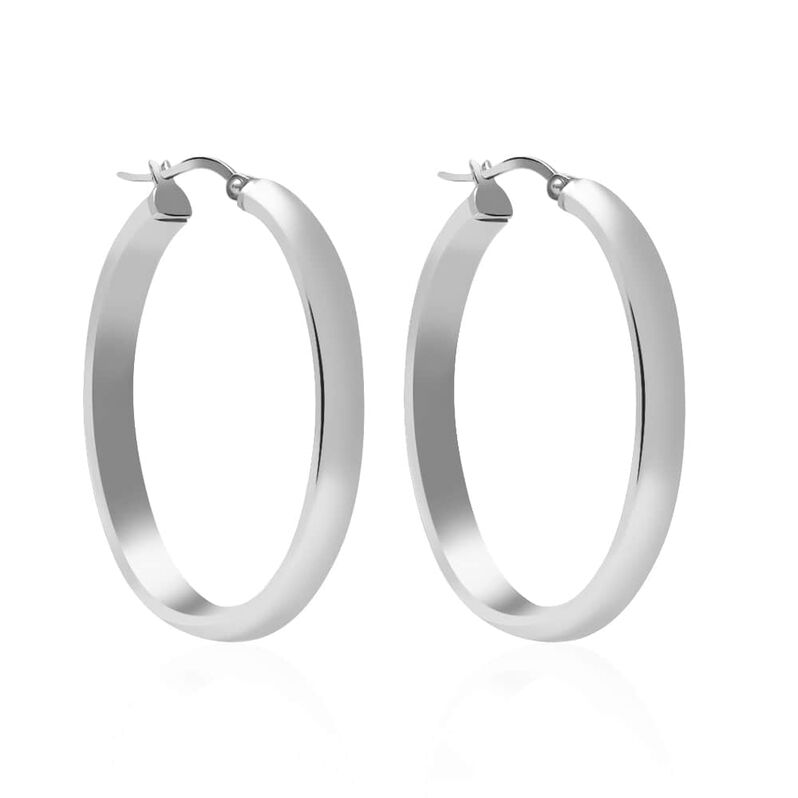 Orecchini a cerchio in acciaio - Orecchini a Cerchio Donna | Stroili